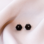 K&otilde;rvar&otilde;ngad ˙Classic˙ - must matt, h&otilde;bedane kristall, puidust (10&times;10 mm)