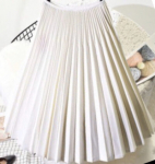 Plisseerseelik ˙Sabrina &ndash; Lumi˙ &ndash; valge elegantne naiste seelik (65 cm)