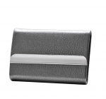 Kaarditasku &ndash; hallikas/h&otilde;bedane kunstnahast magnetkinnitusega