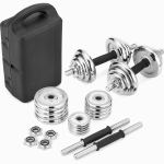 Reguleeritavad / muudetava raskusega hantlid Gymtek Dumbbells Box 20kg Chrome (Tarne: 1-2 t.p.)