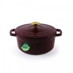 Salter BW13771R Chester 3.4L Cast Iron Casserole Pot 24 cm, Red