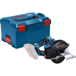 Bosch cordless metal circular saw GKM 18V-50 Professional solo, hand-held circular saw (blue/black, without battery and charger, in L-BOXX)