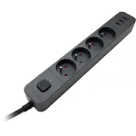 Defender SFS 135 power strip, 5 m, 4 sockets, 3x USB