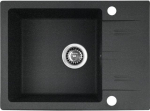 PYRAMIS LEFKADA sink (59x44) 1B 1D black + Lungo volcano Black Edition tap - 070261111LBE