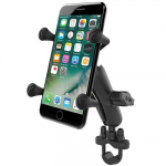 RAM Mounts X-Grip telefonihoidik juhtrauale kinnitatava U-poldiga alusega