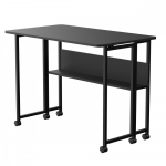 MACLEAN FOLDING TABLE DESK, BLACK, MOBILE MC-126 B