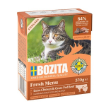 BOZITA Fresh Menu steriliseeritud kana ja veiselihaga m&auml;rgtoit kassidele - 370g