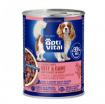 OPTIVITAL Chunks with beef, game and carrots in gravy - wet dog food - 415g