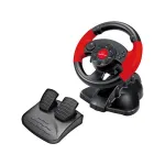 xlyne EG103 m&auml;ngukontroller rool arvutile, PlayStation 2-le, PlayStation 3-le, digitaalne must, punane