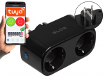 TUYA WiFi-controlled double smart socket, black