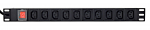 EnerGenie EG-PDU-10C132C19 toitejaotusseade (PDU), 10 tk C13 pistikupesa, 1U, 16A, C20 pistik 2 m kaabel, must
