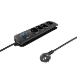 Qoltec 50104 &uuml;lepingekaitse 4 vahelduvvoolu pistikupesa(t) 230 V 1,5 m must