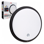 Maclean LED lamp with motion sensor, PIR sensor, black, 10W, IP65, 1000lm, neutral color, MCE525 B