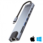 MEDIA-TECH USB-JAOTURI 8-IN-1 GIGA LAN-JAOTURI MT5046