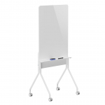 Ergo Office mobiilne kuivkustutustahvel, vertikaalse paigutusega, valge, &uuml;hepoolne, riiuliga, tahvli m&otilde;&otilde;tmed 1190x790 mm, ER-305