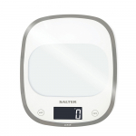 Salter 1050 WHDR White Curve Glass Electronic Digital Kitchen Scales