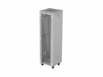 19" 42U Standing Rack Cabinet 600&times;600 Gray with Glass Door and LCD (Flat Pack)