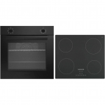 Respekta ASET121M429IM Built-in Oven and Hob Set Black Matt