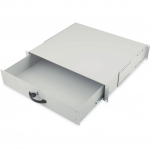 Digitus document tray 2 U (gray, lockable)