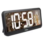 Suur digitaalne kell seinale kinnitatav, eraldiseisev, temperatuurianduriga, 37x17 cm LCD-ekraaniga, toiteadapteri ja patareidega t&ouml;&ouml;tav