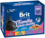BRIT Cat Pouches Family Plate - m&auml;rg kassitoit - 12 x 100 g