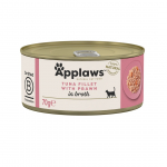 APPLAWS Tuunikalafilee krevettidega puljongis - m&auml;rg kassitoit - 70g