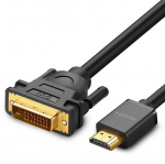 Ugreen HD106 DVI 24+1 pin/HDMI FHD 60Hz 1,5m kaabel (must)