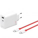 OnePlus SUPERVOOC laadijapordid USB-A ja USB-C + USB-C kaabel 120 W valge
