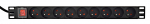 EnerGenie EG-PDU-9F2F toitejaotusseade (PDU), 10 tk C13 pistikupesa, 1U, 16A, C20 pistik 2 m kaabel, must