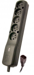 LESTAR LZ-530 BW G-A K.:CZ 1,5M IEC320 toitepikendus 1,5 m 5 vahelduvvoolu pistikupesa Siseruumidesse must