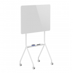 Ergo Office mobiilne kuivkustutustahvel, horisontaalne, valge, &uuml;hepoolne, riiuliga, tahvli m&otilde;&otilde;tmed 1190x790 mm, ER-306