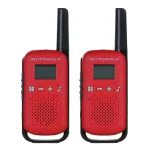 Motorola TALKABOUT T42 kahesuunaline raadiosaatja 16 kanaliga must, punane