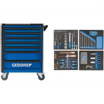 Gedore tool trolley workster highline (blue/black, incl. 147 tools)