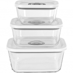 Rommelsbacher Vacuum Sealer Glass Container Set VCG 1 transparent, 3-piece, 350ml, 670ml, 1100ml