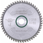 metabo circular saw blade "multi cut - professional", 216x30, Z60 FZ/TZ, 5&deg; neg. (for semi-stationary circular saws)