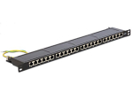 DeLOCK 19 Patchpanel 24P Cat .6 0.5 HE black