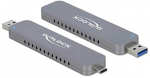 DeLOCK M.2 PCIe SSD with USB-C + Type-A St - External housing
