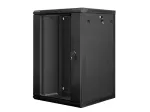 Lanbergi seinale kinnitatav rack-kapp 19'' 18U 600x600mm must (klaasuksega)