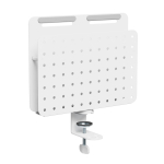 Activejet APB-006W desk organiser &ndash; rotating perforated board with vertical organiser, grey and white