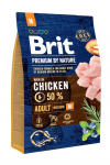 BRIT Premium by Nature Adult M kanaga kuivtoit koerale - 3 kg
