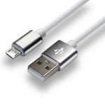 everActive USB-kaabel 1m - valge, silikoon, kiirlaadimine, 2,4A - CBS-1MW