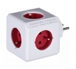 Allocacoc PowerCube Original Type E power extension 5 AC outlet(s) Indoor Red