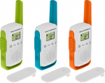 Motorola T42 kahesuunaline raadiosaatja 16 kanalit sinine, roheline, oranž, valge
