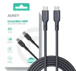 AUKEY CB-SCC101 USB-C Type-C toiteplokk PD 100W 5A 1m silikoon must