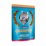 CHAMPER veiseliha ja basiilikuga - m&auml;rg kassitoit - 85g