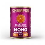 CHAMPER Coat & Skin monoproteiiniga kalkunimarjadele m&otilde;eldud m&auml;rgtoit koerale - 400g