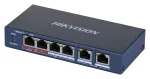 Hikvision DS-3E0106HP-E Network Links Unmanaged Fast Ethernet (10/100) PoE Support Blue