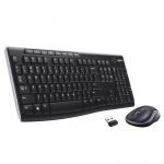 Logitech 920-004508 klaviatuur, hiir kaasas, kodune RF juhtmevaba QWERTY, USA rahvusvaheline must
