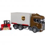 Vehicle Scania Super 560R UPS container with forklift