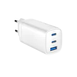 Gembird TA-UC-PDQC65-01-W 3-port 65 W GaN USB PowerDelivery kiirlaadija, valge